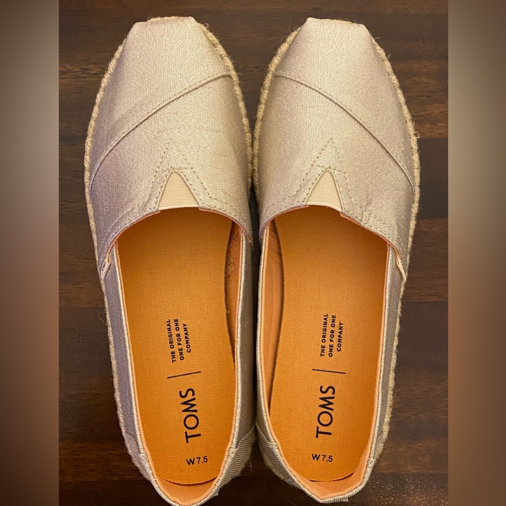 NIB TOMS Spanish Villa Sparkle Woven/Rope - Picture 5 of 7